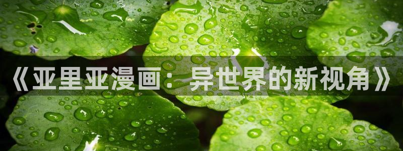 adb贝勒漫画免费：《亚里亚漫画：异世界的新视角》