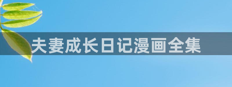 贝勒漫画要结婚的男人：夫妻成长日记漫画全集